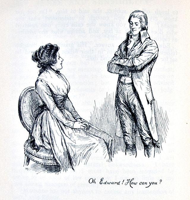 Oh Edward! How Can You? An illustration from Sense and Sensibility