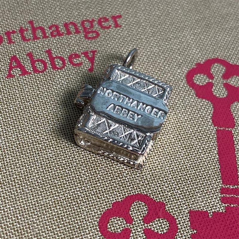 Northanger Abbey Silver Book Charm Pendant - JaneAusten.co.uk