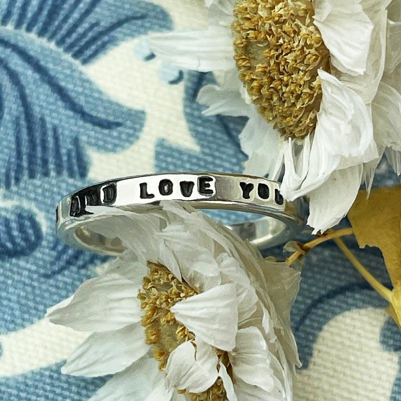 Jane Austen Ring - Pride and Prejudice "I admire and love you" Quote | Exclusive Collection