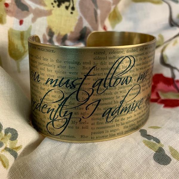 Jane Austen Cuff Bracelet - Mr Darcy's Proposal - JaneAusten.co.uk