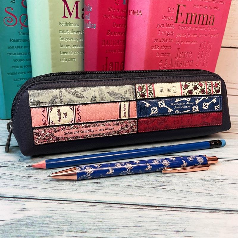 Jane Austen Pencil Case - Books Design