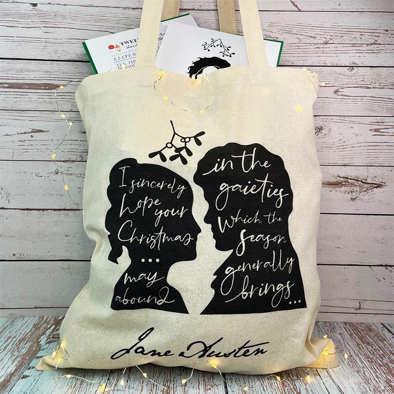 Jane Austen Christmas Tote Bag | Exclusive Collection