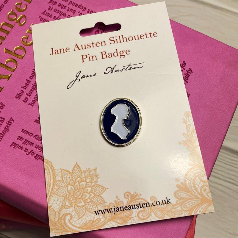 Jane Austen Badge - Silhouette Gold Design | Exclusive Collection