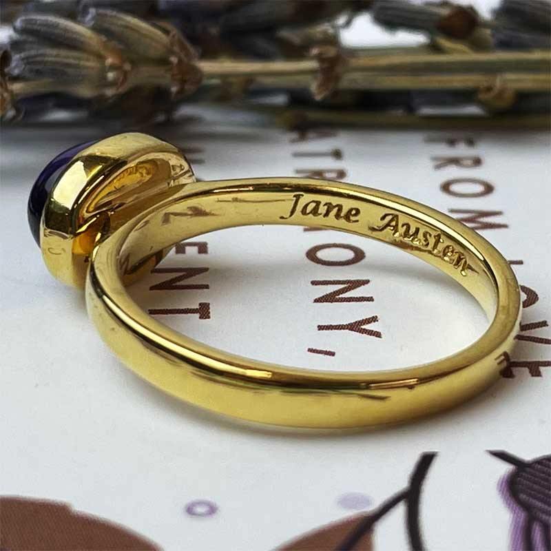 Exclusive Amethyst and Gold Plated Silver Eliza Ring