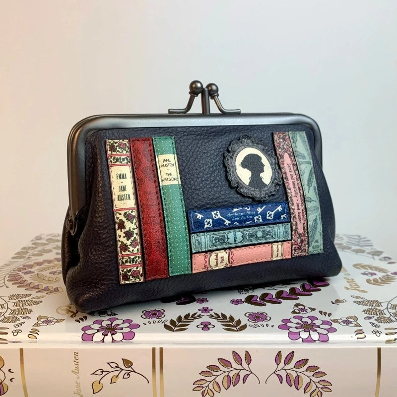 With a book spine design in an array of colours and patterns, our purses are both practical and elegant