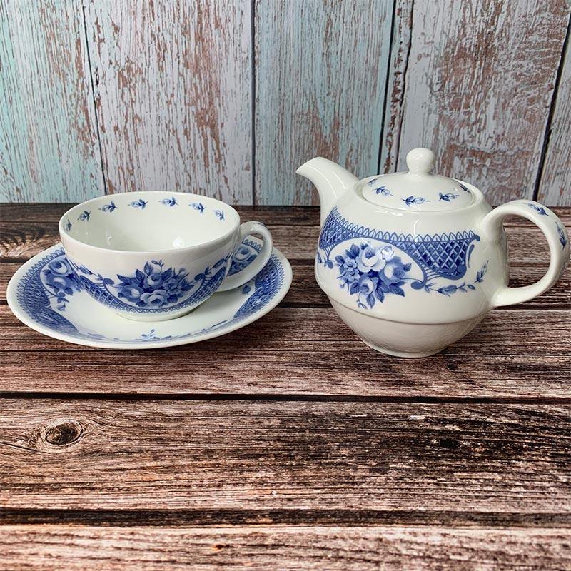 Exclusive Bone China Tea For One Set - Jane Austen Netherfield Collection