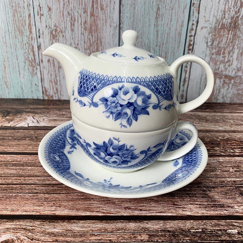 Exclusive Bone China Tea For One Set - Jane Austen Netherfield Collection