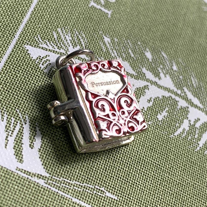 Sterling Silver and Enamel Persuasion Book Charm - JaneAusten.co.uk