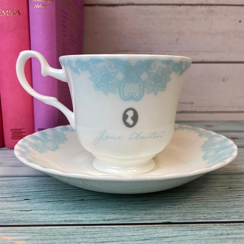 Jane Austen Bone China Teacup And Saucer - Persuasion | Exclusive Collection - JaneAusten.co.uk