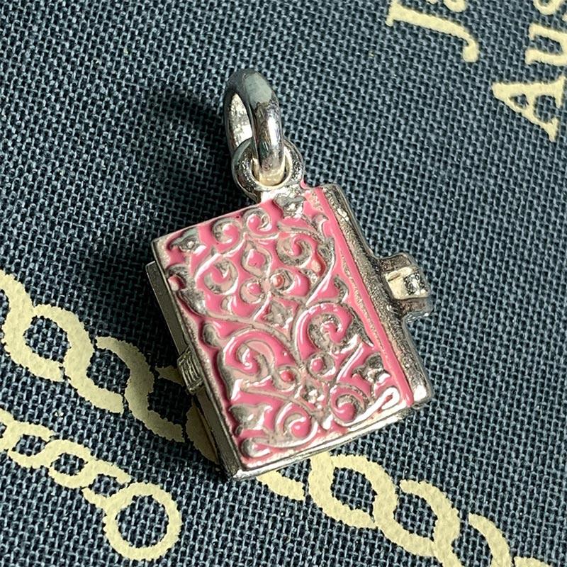 Sterling Silver and Enamel Sense and Sensibility Book Charm - JaneAusten.co.uk