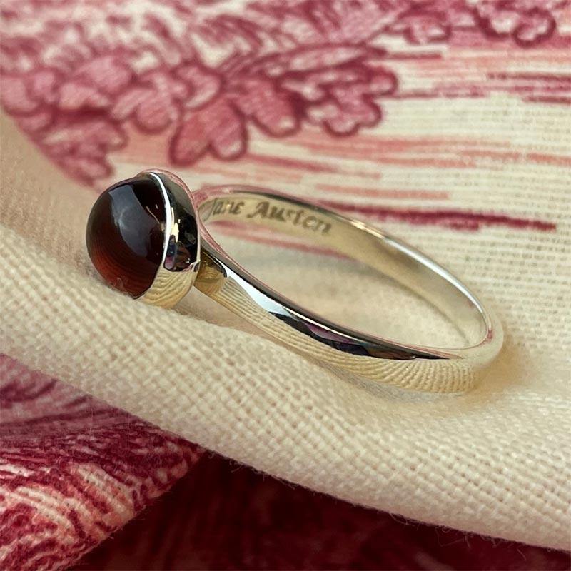 Elizabeth Bennet Ring - Garnet and Silver | Exclusive Collection