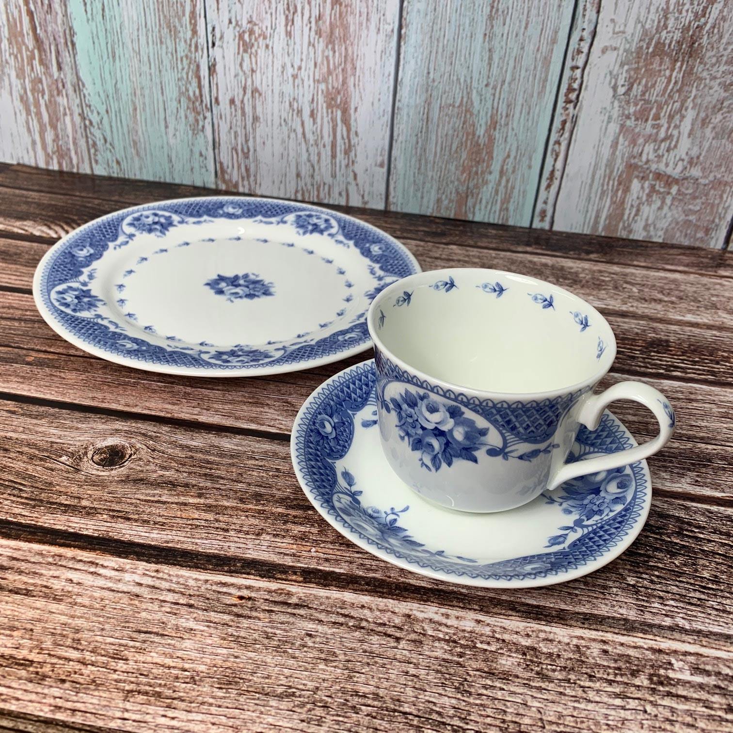 Exclusive Bone China Regency Teacup, Saucer and Plate Set - Jane Austen Netherfield Collection