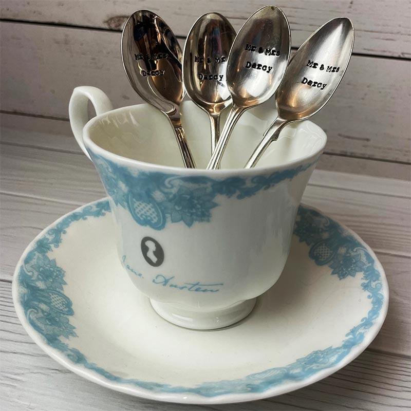 Vintage Teaspoon - Mr & Mrs Darcy | Exclusive Collection - JaneAusten.co.uk