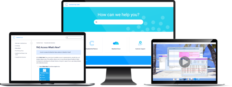ClearDent Help Centre Screens